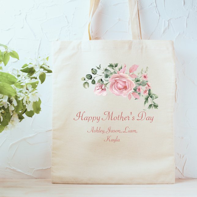 Bolsa Tote Dia de as mães Floral (Criador carregado)