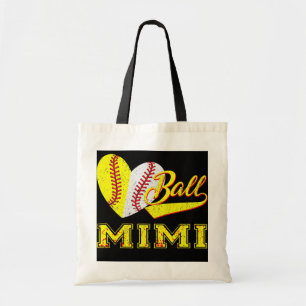 Bolsa Tote Dia de as mães Mimi do Coração do Baile Softball d