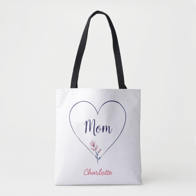 Bolsa Tote Dia de as mães Sentimental Simples (Frente)