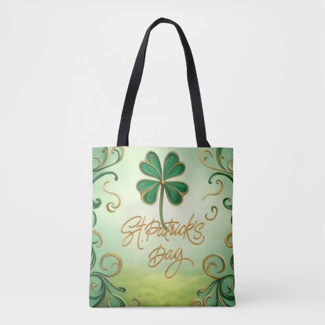 Bolsa Tote Dia de Clover Saint Patrick (Frente)