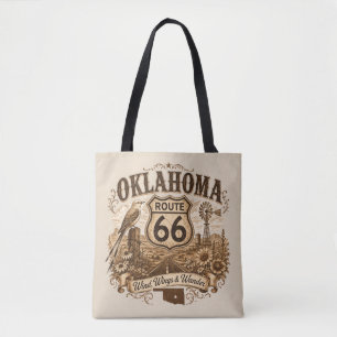 Bolsa Tote Dia de Mercado da Pradaria da Rota 66 de Oklahoma