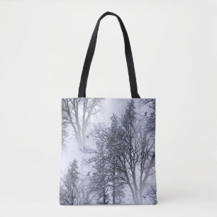 Bolsa Tote Dia de neve nas árvores...