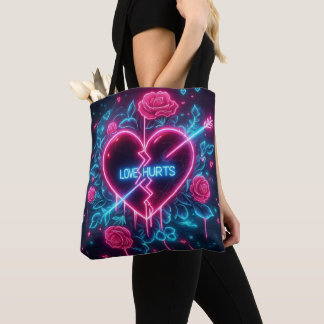 Bolsa Tote Dia de os namorados Ama Machuca Neon Heart