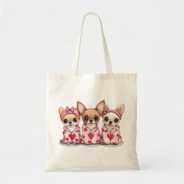 Bolsa Tote Dia de os namorados Chihuahua Dogs