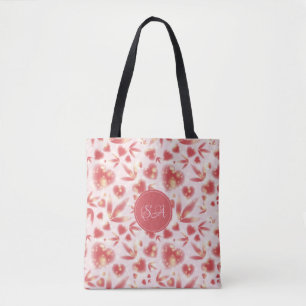 Bolsa Tote Dia de os namorados Cor-de-Rosa Personalizada Cor-