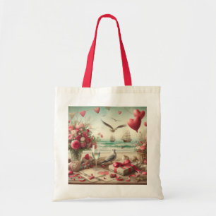Bolsa Tote Dia de os namorados costeiro/náutico