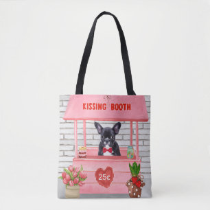 Bolsa Tote Dia de os namorados de Buldogue Francês Beijando B