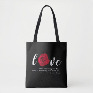 Bolsa Tote Dia de os namorados de Citação de Amor Sacos de