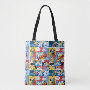 Bolsa Tote Dia de os namorados Superman  Colagem de livros em