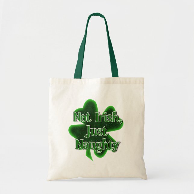Bolsa Tote Dia de Patrick - Não irlandês, apenas travesso (Frente)