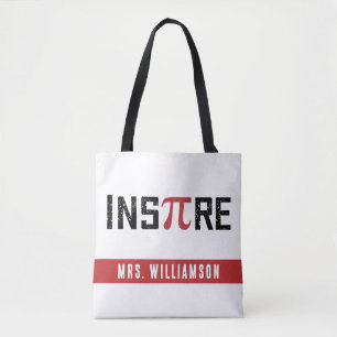 Bolsa Tote Dia de Pi InsPire Personalizado Presentes de Mat