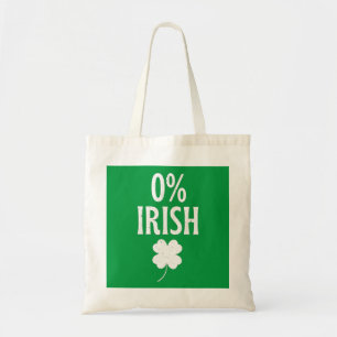 Bolsa Tote Dia de São Patrício 0% irlandês