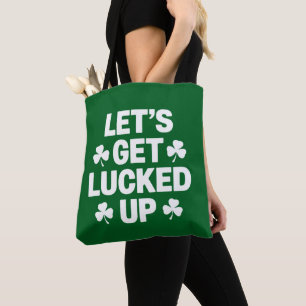 Bolsa Tote Dia de São Patrício Vamos Ter Sorte Trevo Irlandês