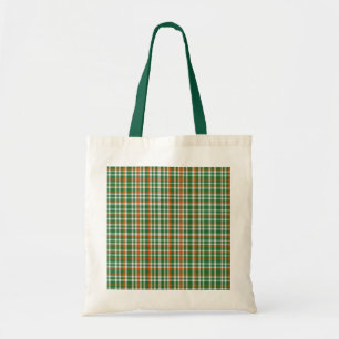 Bolsa Tote Dia de São Patrick Irlanda Bandeira colorido gingh
