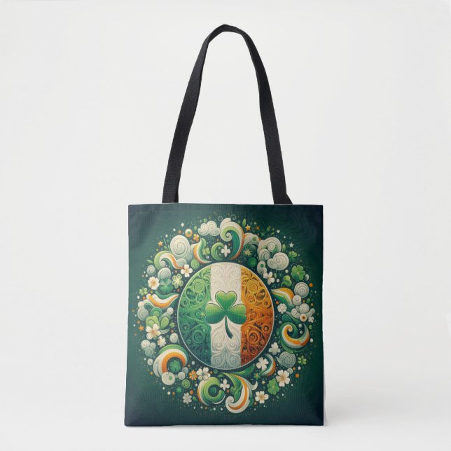 Bolsa Tote Dia de São Patrick/Irlanda/Irlandês (Frente)
