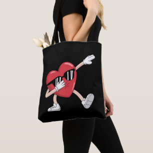 Bolsa Tote Dia de São Valentim Meninos Meninas Engraçados Com