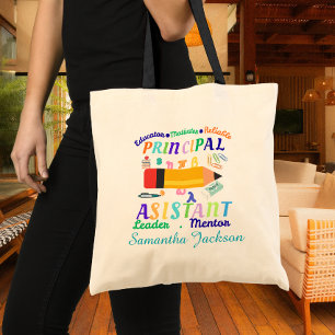 Bolsa Tote Dia do professor assistente principal personalizad