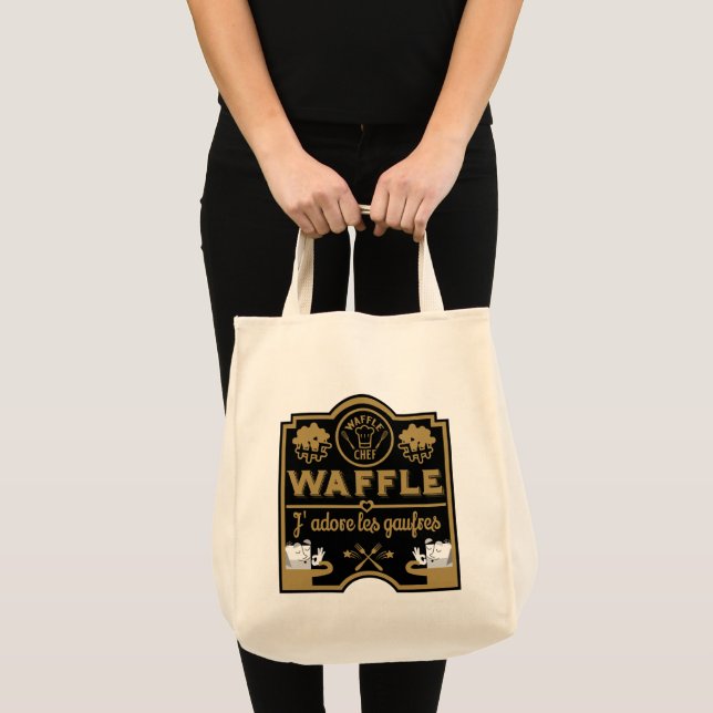 Bolsa Tote Dia do Waffle (Frente (produto))