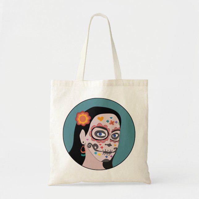 Bolsa Tote Dia dos Mortos de Los Muertos (Frente)