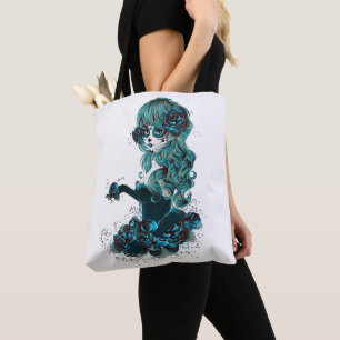 Bolsa Tote Dia dos Mortos Garota Bonita