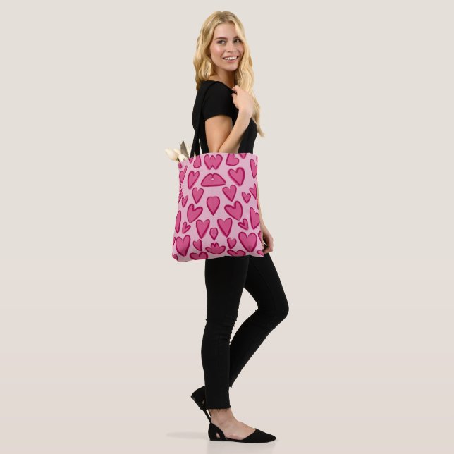 Bolsa Tote Dia dos Namorados Coração (No(a) Modelo)