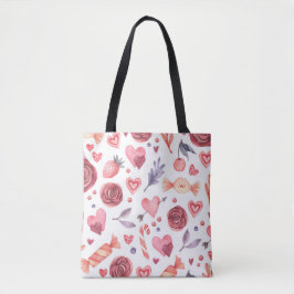 Bolsa Tote Dia dos Namorados Floral e Doce