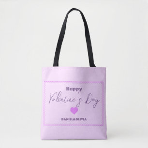 Bolsa Tote Dia dos Namorados Rosa - Roxo