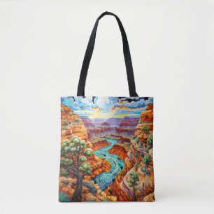 Bolsa Tote Dia Ensolarado Em Um Desfiladeiro Do Deserto