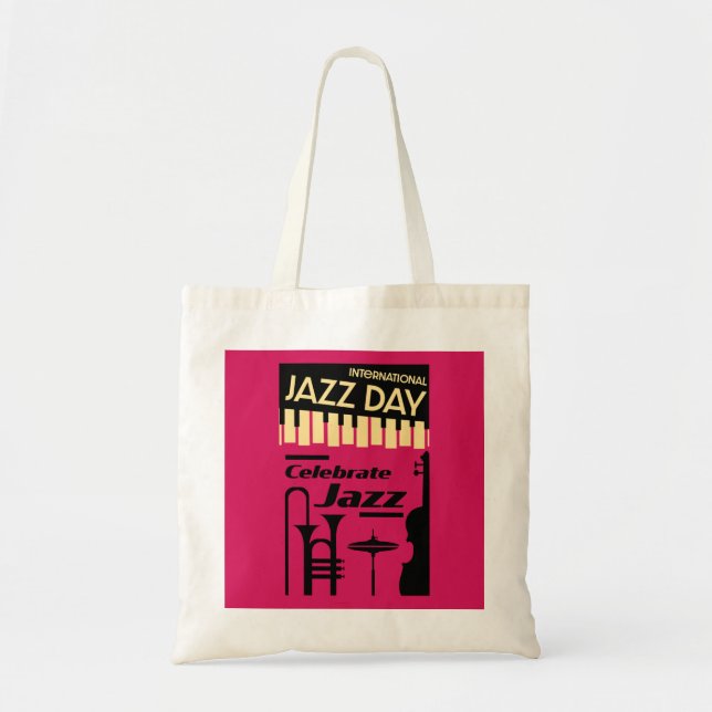 Bolsa Tote Dia Internacional do Jazz 30 de abril (Frente)