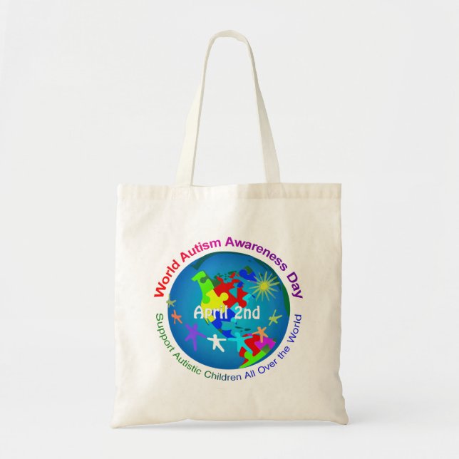 Bolsa Tote Dia Mundial da Consciência do Autismo (Frente)