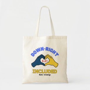 Bolsa Tote Dia Mundial da Síndrome de Down Incluído à Direita