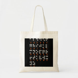 Bolsa Tote Dia Mundial do Braille - Letras alfabéticas com po