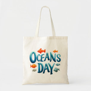 Bolsa Tote Dia Mundial dos Oceanos - Celebração do Dia dos Oc