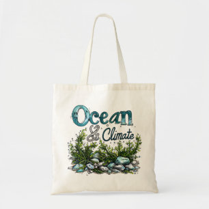 Bolsa Tote Dia Mundial dos Oceanos - Sinal do Oceano e do Cli