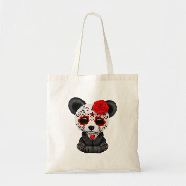 Bolsa Tote Dia vermelho da panda inoperante Cub (Frente)