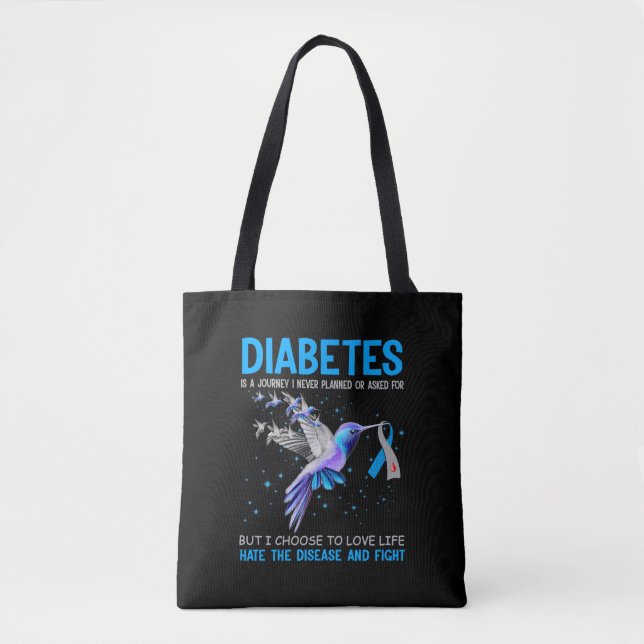 Bolsa Tote Diabetes Hummingbird (Frente)