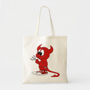 Bolsa Tote Diabo Red Demon Cartoon Satã Mau Inferno Heat