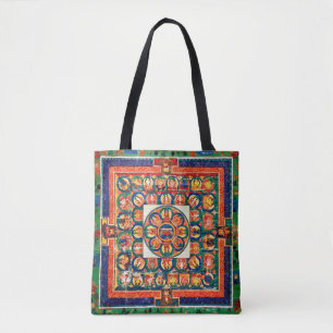 Bolsa Tote Diagrama Cósmico de Mandala para a Meditação