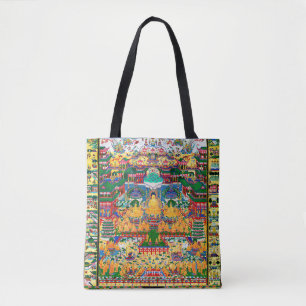 Bolsa Tote Diagrama Cósmico de Mandala para a Meditação