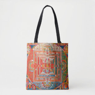 Bolsa Tote Diagrama Cósmico de Mandala para a Meditação