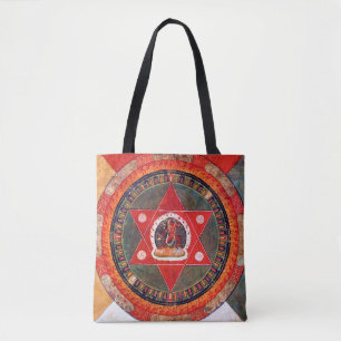 Bolsa Tote Diagrama Cósmico de Mandala para a Meditação