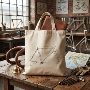 Bolsa Tote Diagrama de Geometria de Quadro de Bicicleta