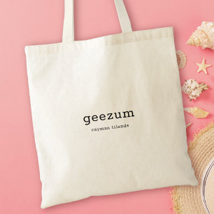 Bolsa Tote Dialeto das Ilhas Caimão Humorosas Geezum