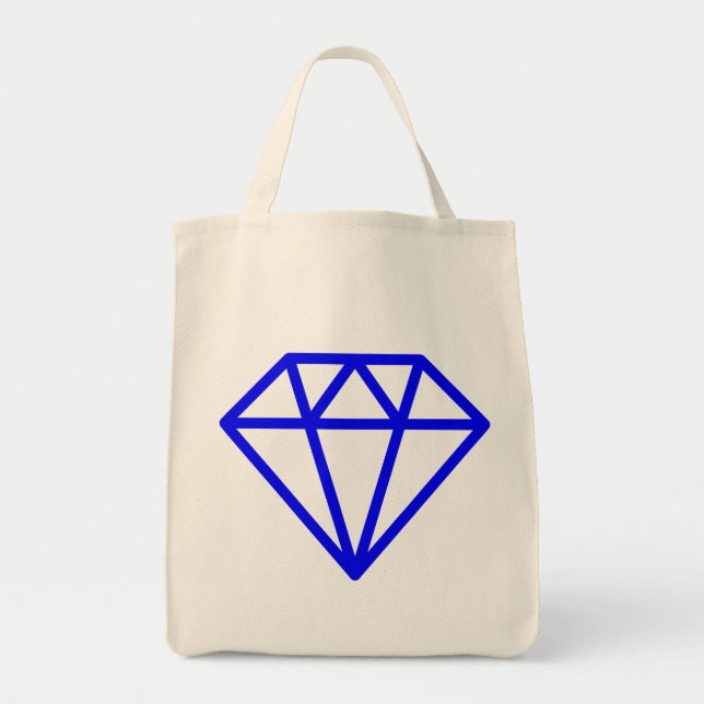 Bolsa Tote Diamante Simples - Azul (Frente)