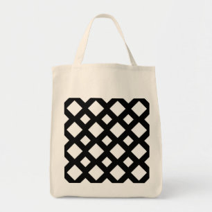 Bolsa Tote Diamantes Brancos em Preto