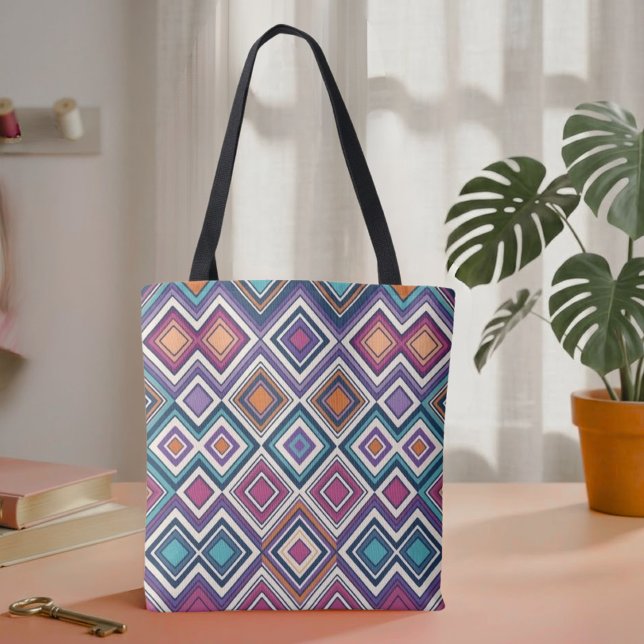 Bolsa Tote Diamantes Geométricos (Criador carregado)