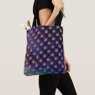 Bolsa Tote DIAMOND ESTARIA NO CÉU AZUL EM fantasia DOURADA S