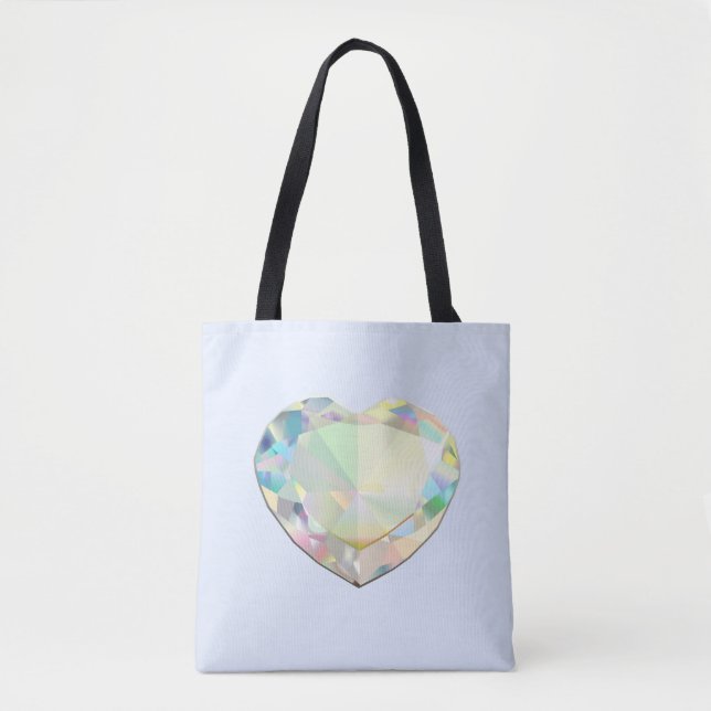 Bolsa Tote Diamond Heart Pastel Blue (Frente)