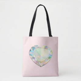 Bolsa Tote Diamond Heart Pink