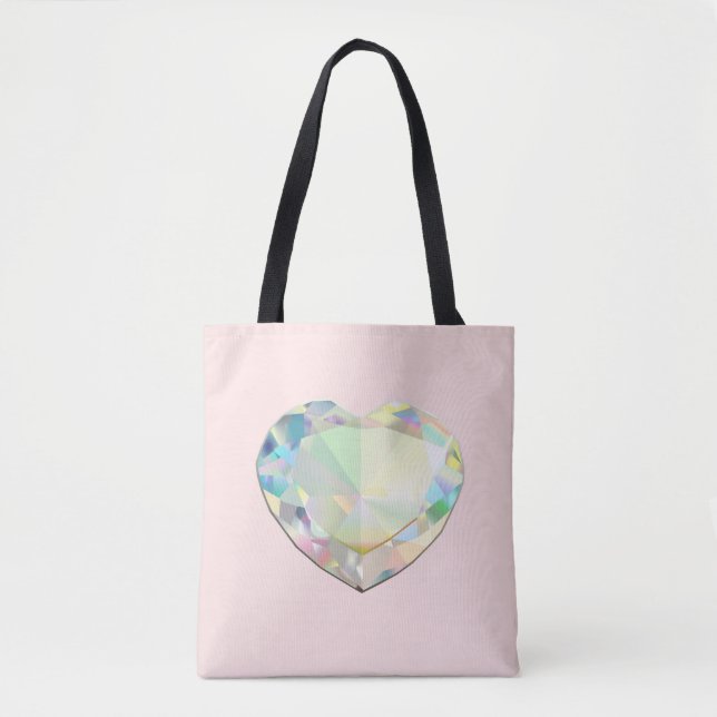 Bolsa Tote Diamond Heart Pink (Frente)